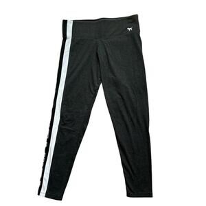 VS Pink Victoria's Secret Yoga Pants Gray Size M Spell Out Athleisure Gym 2018